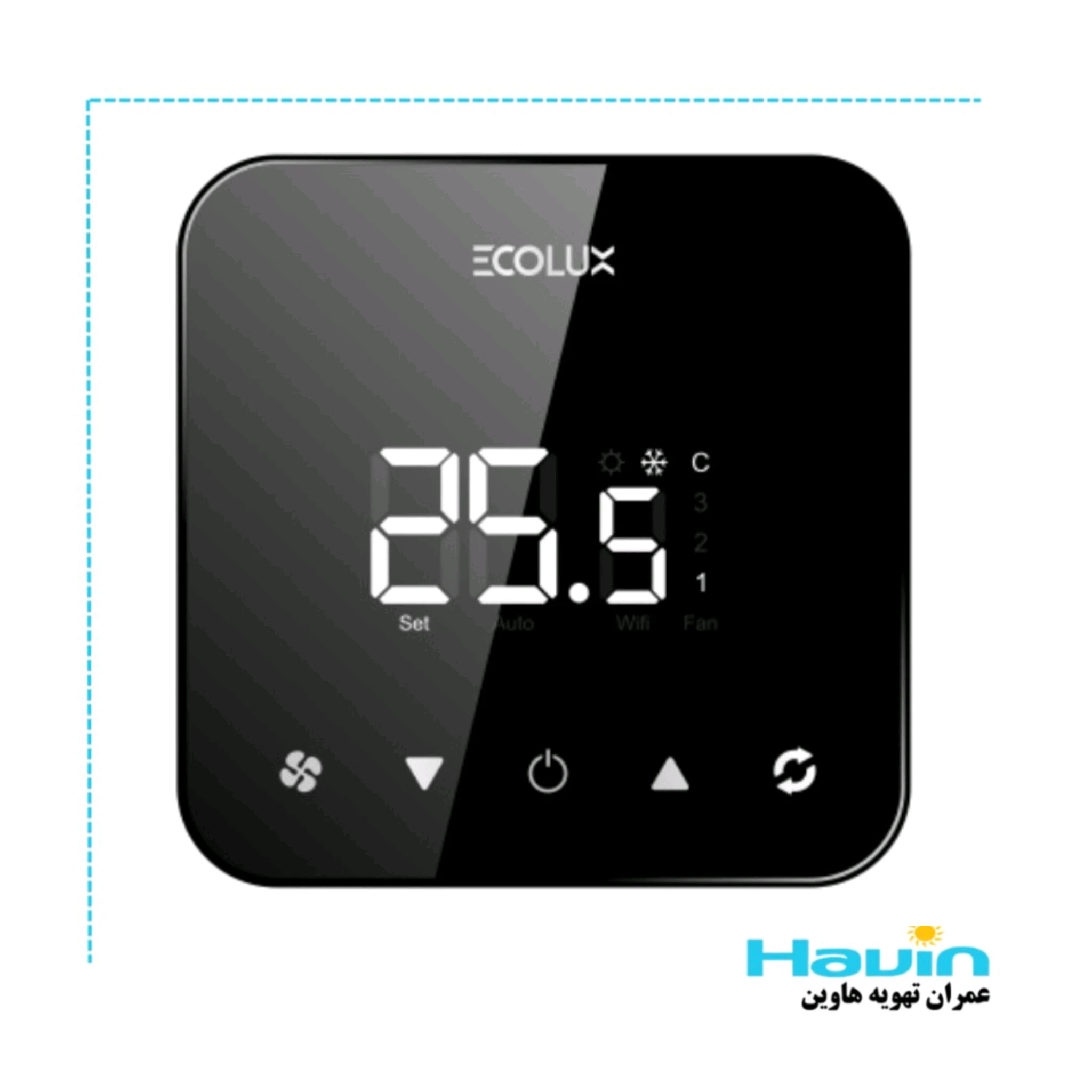 exolux ET-3SP ترموستات روکار دیجیتال فن کویل اکولوکس مدل ET-3SP